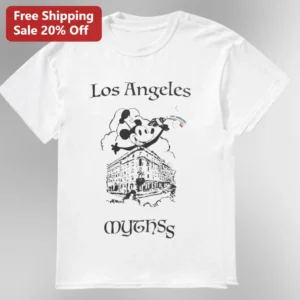 Los Angeles Myths Mickey Mouse Vintage Graphic Tee, Retro Disney LA Streetwear Shirt Gift for Disney available at our Los Angeles warehouse