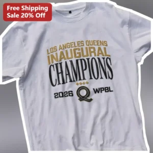 Los Angeles Queens Inaugural Champions WPBL Tee Women's Baseball League First Title Commemorative Sh available at our Los Angeles warehouse