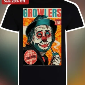 Los Growlers 2 Nights Live Vintage Concert Poster Graphic Tee available at our Los Angeles warehouse
