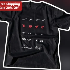 Love Ldc Tour Tee Vintage Rock Band Merch Graphic Shirt For Men Women available at our Los Angeles warehouse