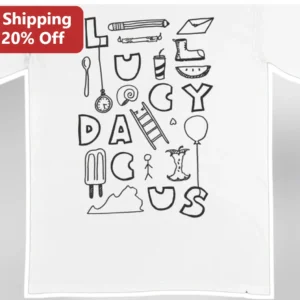 Lucky Dad Cus Rebus Puzzle Graphic Tee Funny Fatherhood Pregnancy Announcement Shirt available at our Los Angeles warehouse