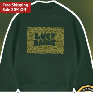 Lucky Ducks Sweatshirt Typography Art Crewneck for Duck Lovers available at our Los Angeles warehouse