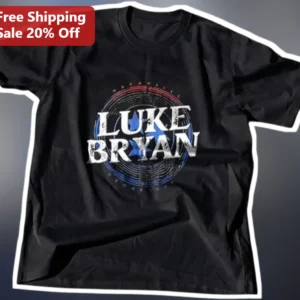 Luke Bryan Distressed Logo Graphic Tee Country Music Fan Shirt available at our Los Angeles warehouse