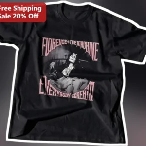 Florence The Machine Everybody Scream Tee Florence Welch Indie Rock Band Merch Gift available at our Los Angeles warehouse