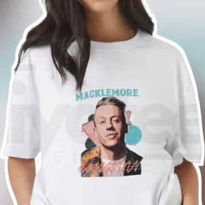 Macklemore Pop Art Portrait Graphic Tee for Music Fans available at our Los Angeles warehouse