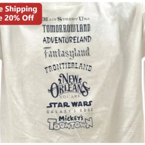 Main Street USA Tomorrowland Adventureland Fantasyland Frontierland New Orleans Square Star Wars Gal available at our Los Angeles warehouse