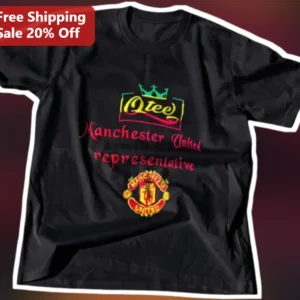 Manchester United Representative Tee Neon Retro Football Fan Gift available at our Los Angeles warehouse