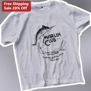 Marlin Club Avalon Santa Catalina Island Vintage Fishing Tee available at our Los Angeles warehouse