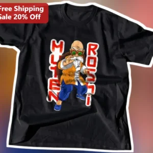Master Roshi Dragon Ball Z Anime Character Graphic Tee for Men Women available at our Los Angeles warehouse