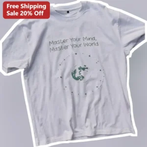 Master Your Mind Master Your World Tee Stoic Self Improvement Growth Mindset Shirt available at our Los Angeles warehouse