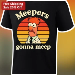 Meepers Gonna Meep Dr. Bunsen Honeydew Retro Sunset Graphic Tee available at our Los Angeles warehouse