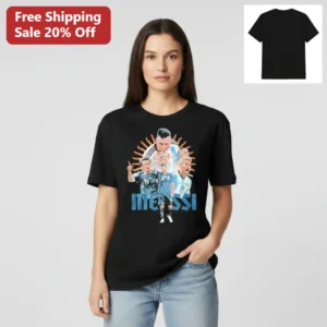 Messi Tee Lionel Messi Argentina World Cup Champion Retro Bootleg Graphic T-Shirt Soccer Fan Gift available at our Los Angeles warehouse