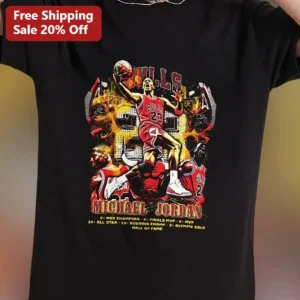 Michael Jordan Bulls Retro Vintage Collage Graphic Tee available at our Los Angeles warehouse