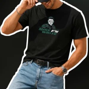 Mike F'N White New York Football Fan Graphic Tee for Men Women NFL Season Gift available at our Los Angeles warehouse