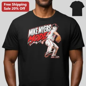 Mike Myers Mode Tee Funny Michael Myers Halloween Horror Baseball Shirt Gift for Horror Movie Fans available at our Los Angeles warehouse