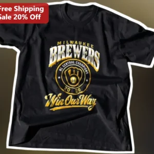 Milwaukee Brewers NL Central Champions Win Our Way Tee available at our Los Angeles warehouse
