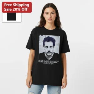 Mug Shot Seroisly N.O. Police Dept Tee, Richard Kind Celebrity Mugshot Funny Graphic Shirt Gift for available at our Los Angeles warehouse