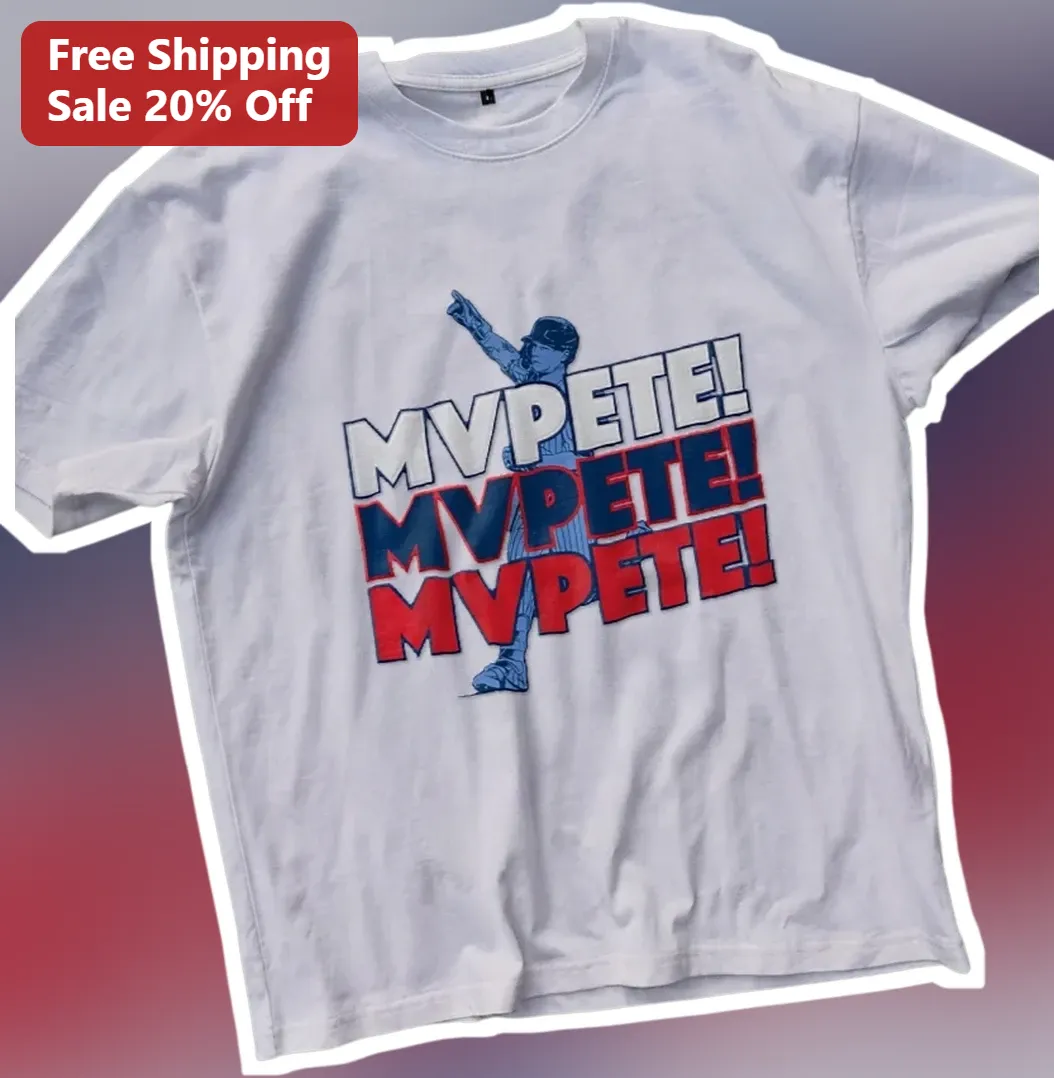 MVPete! Tee Pete Crow-Armstrong Baseball Graphic Shirt for F — Los Angeles MVPete! Tee Pete Crow-Armstrong Baseball Graphic Shirt for Fans available at our Los Angeles warehouse