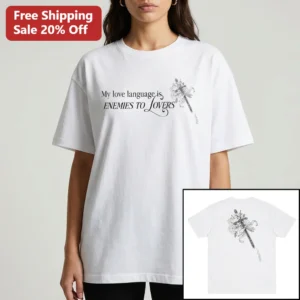 My love language is Enemies to Lovers Tee Tee available at our Los Angeles warehouse