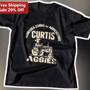 Nebraska School for Agriculture Aggies Vintage Tee NCTA Curtis Nebraska Farmers Alumni Gift available at our Los Angeles warehouse