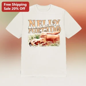 Nelly Furtado Retro Vintage Graphic Tee Pop Star Music Merch Shirt available at our Los Angeles warehouse