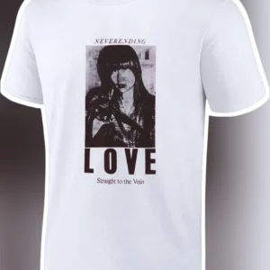Neverending Love Straight To The Vein Grunge Aesthetic Tee available at our Los Angeles warehouse