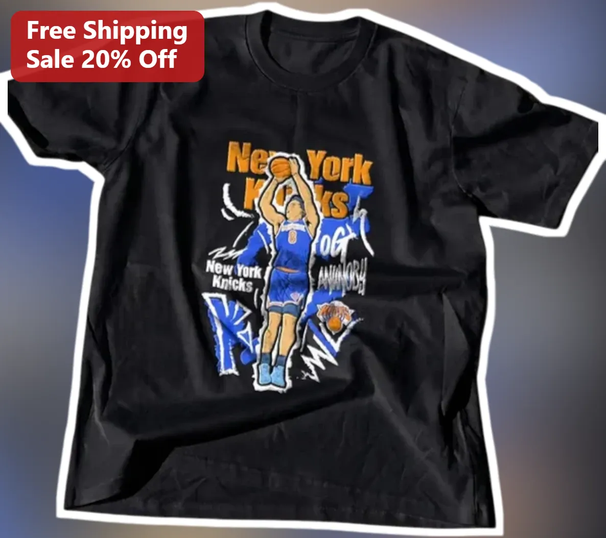 New York Knicks OG ANYBODY Jalen Brunson Signature Graphic Tee available at our Los Angeles warehouse