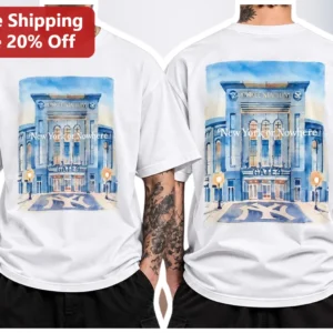 New York or Nowhere Yankee Stadium Watercolor Tee Baseball Fan Gift available at our Los Angeles warehouse