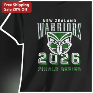 New Zealand Warriors Finals Series Tee NRL Rugby League Fan Gear Men Women Vintage Distressed Black available at our Los Angeles warehouse