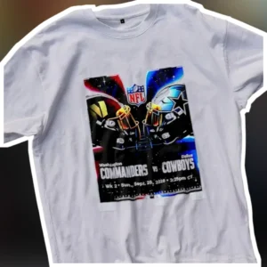 NFL Washington Commanders vs Dallas Cowboys Tee NFC East Rivalry Game Day Shirt available at our Los Angeles warehouse