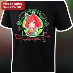 Nice Nature Umamusume Pretty Derby Graphic Tee Anime Horse Girl Shirt available at our Los Angeles warehouse
