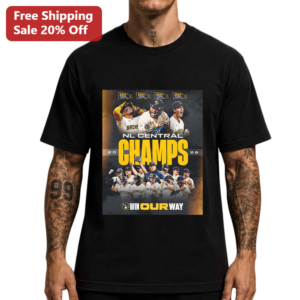 NL Central Champs Win Our Way Milwaukee Brewers Tee Baseball Fan Gift available at our Los Angeles warehouse