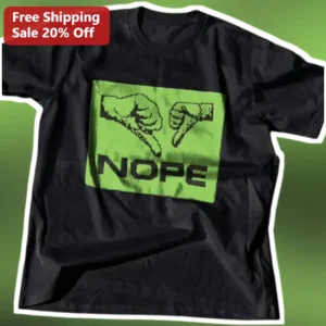 NOPE Tee Retro 8-Bit Pixel Art Thumbs Down Sarcastic Gamer Shirt for Men Women available at our Los Angeles warehouse