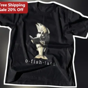 O-Fish-Iant Funny Fish Pun Graphic Tee for Anglers and Fishing Dads available at our Los Angeles warehouse