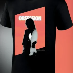 Obsession Tee Horror Movie Poster Graphic T-Shirt for Men Women Thriller Film Fan Gift available at our Los Angeles warehouse