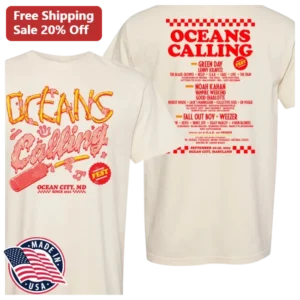 Oceans Calling Festival Ocean City MD Tee Vintage Music Event Shirt available at our Los Angeles warehouse