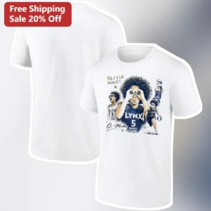 Olivia Miles Minnesota Lynx Rookie Guard #5 TCU Basketball Fan Graphic Tee available at our Los Angeles warehouse