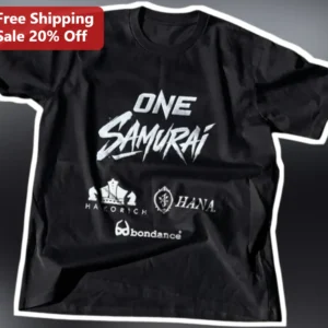 One Samurai Graphic Tee Japanese Streetwear Shirt For Men available at our Los Angeles warehouse