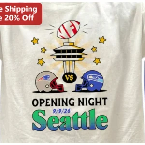 Opening Night Seattle NFL Football Fan Tee available at our Los Angeles warehouse