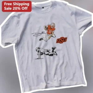 OSU Tee Vintage Barry Sanders Football Legend Graphic T-Shirt Oklahoma State Cowboys Retro Sports Ap available at our Los Angeles warehouse