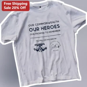 Our Commonwealth Our Heroes Promise to Remember Tee Virginia Memorial Day Veterans Gift available at our Los Angeles warehouse