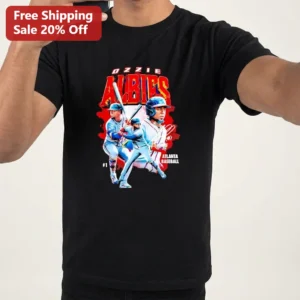 Ozzie Albies Atlanta Baseball Tee Vintage 90s Bootleg Sports Graphic Shirt Baseball Fan Gift available at our Los Angeles warehouse
