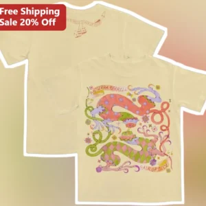Pair of Dice Tee Sierra Ferrell Album Art Psychedelic Snake Graphic T-Shirt Indie Folk Music Gift available at our Los Angeles warehouse
