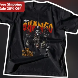 Papa Shango The Voodoo Master Tee Vintage WWE Wrestling Character Graphic Shirt available at our Los Angeles warehouse