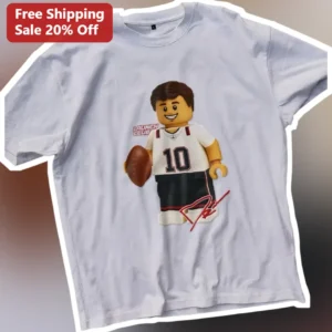 Patrick Mahomes Lego Style Minifigure Graphic Tee Kansas City Chiefs Fan Gift available at our Los Angeles warehouse