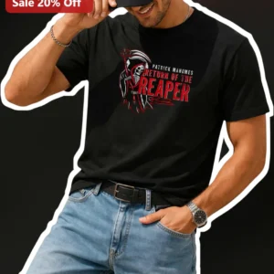 Patrick Mahomes Return of the Reaper Graphic Tee Kansas City Chiefs NFL Fan Apparel available at our Los Angeles warehouse