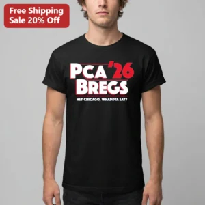 PCA 26 Bregs Hey Chicago Whaddya Say Tee for Chicago Baseball Fans available at our Los Angeles warehouse