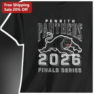 Penrith Panthers Finals Series Vintage Graphic Tee for Men available at our Los Angeles warehouse