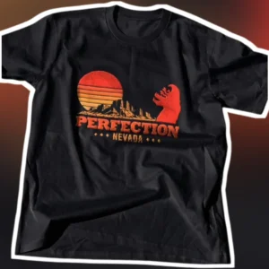 Perfection Nevada Vintage Sunset Graphic Tee Retro Travel Souvenir Shirt available at our Los Angeles warehouse