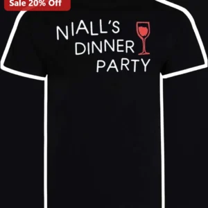 Personalized Dinner Party Wine Glass Tee Custom Name Host Gift Shirt available at our Los Angeles warehouse